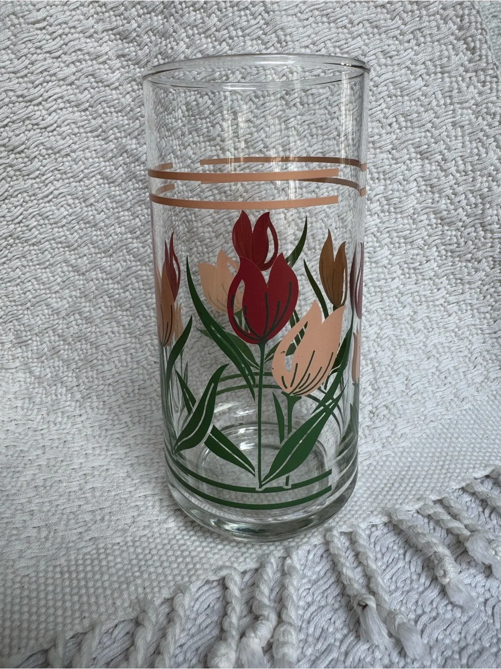 Vintage Tulip Highball Glasses Set of 3 | Mid Century Barware
